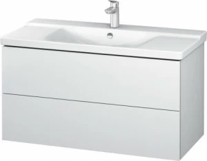 LC625001818 Тумбочка подвесная L-Cube #LC6250 1020 x 481 мм Белый матовый, декор