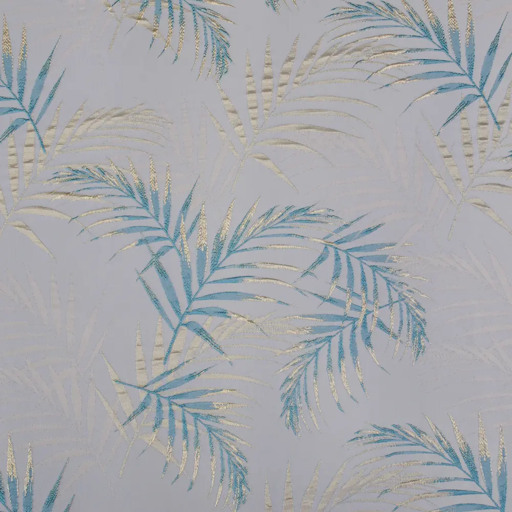 MIAMOZA Штора на ленте «Пальма» серо-бирюзовая 200×280 см 89051189 STLM-1071757 - Вид №1