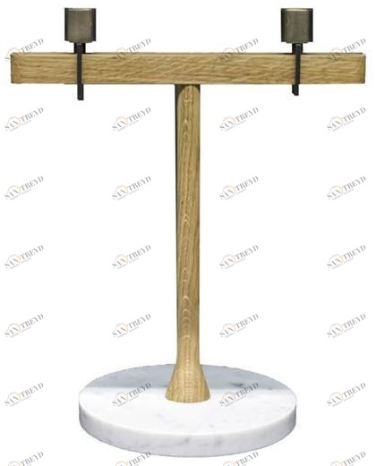 Driade Канделябры из белого каррарского мрамора, дуба и латуни  Db200b5019c65 