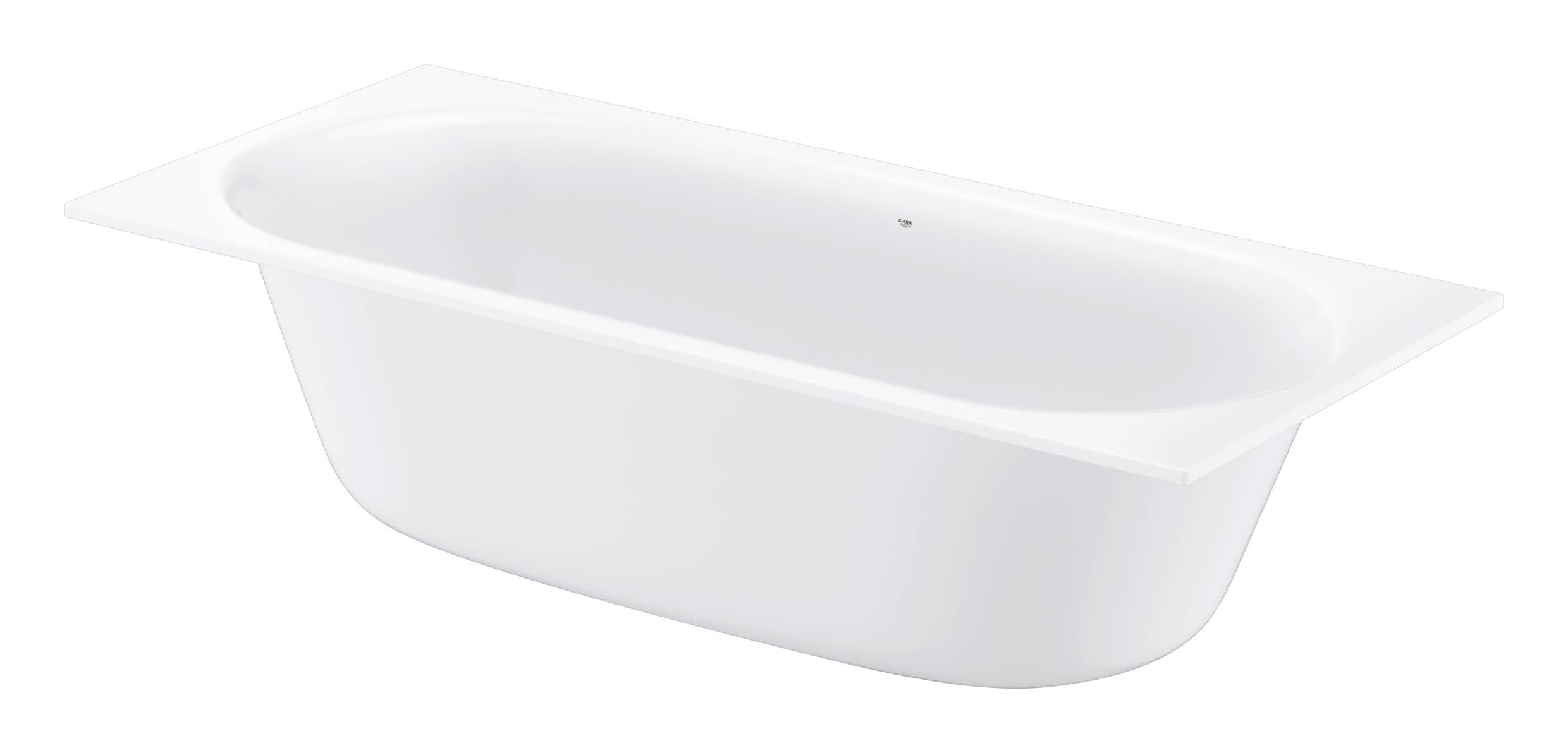 Ванна GROHE Essence, встраиваемая с грязеотталкивающим покрытием и противоскользящим покрытием, 180 х 80 х 45 см, альпин-белый (3962100H) - Вид №1