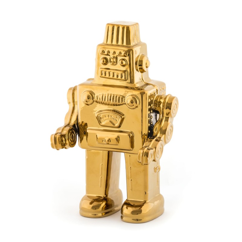 Статуэтка фарфоровая золотистая Memorabilia Gold My Robot SELETTI  00-3883221 Золото  - Вид №1