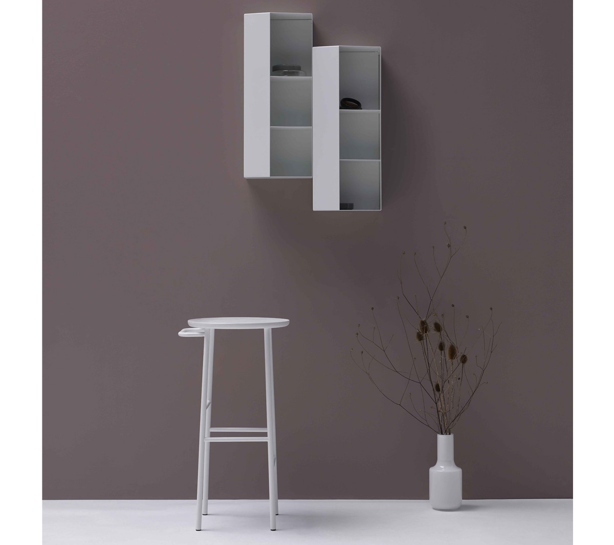 Ex.T Hang Высокий табурет из беленого ясеня EXHANGTALLBI Stand - Вид №1