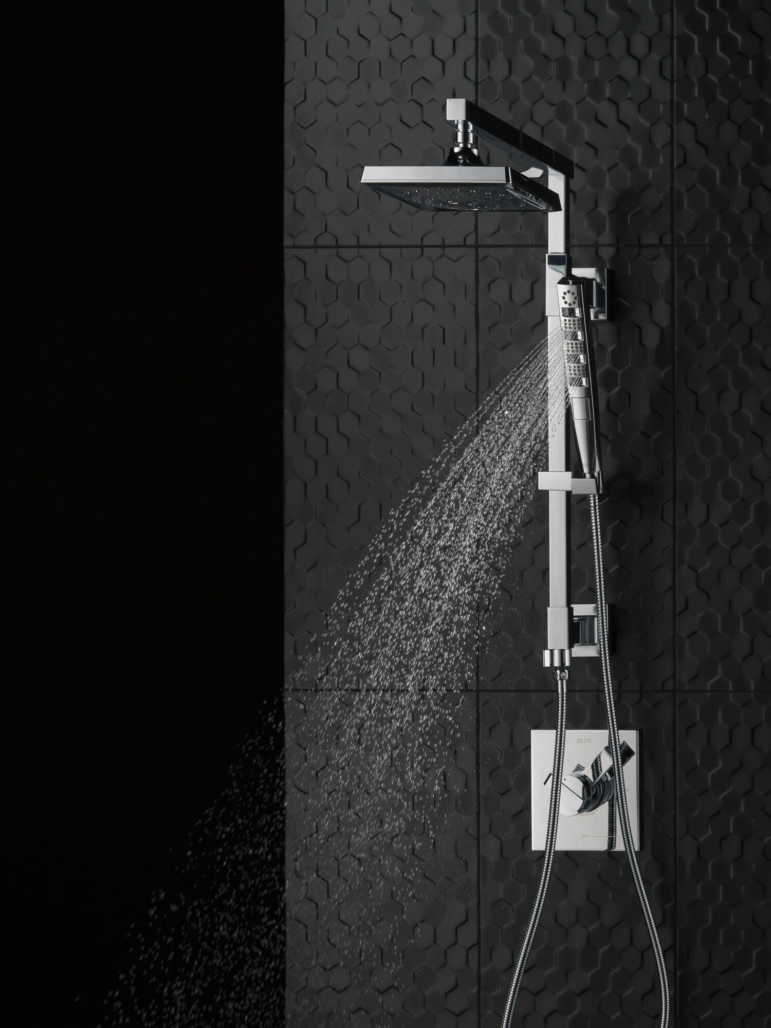 58410-KS Душевая колонна угловая 18 дюймов Delta Faucet Universal Showering Черный нержавеющий  - Вид №14