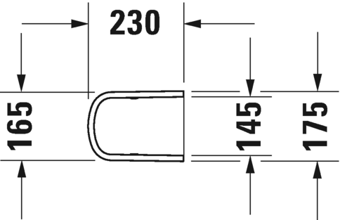 0858310000 Полупьедестал для раковины овальная Duravit Durastyle - Вид №3