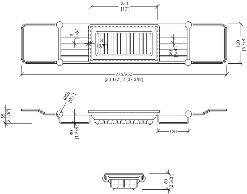 Керамическая и латунная подставка для мыла для ванны Devon&Devon первый класс ARCH-00068464 - Вид №1
