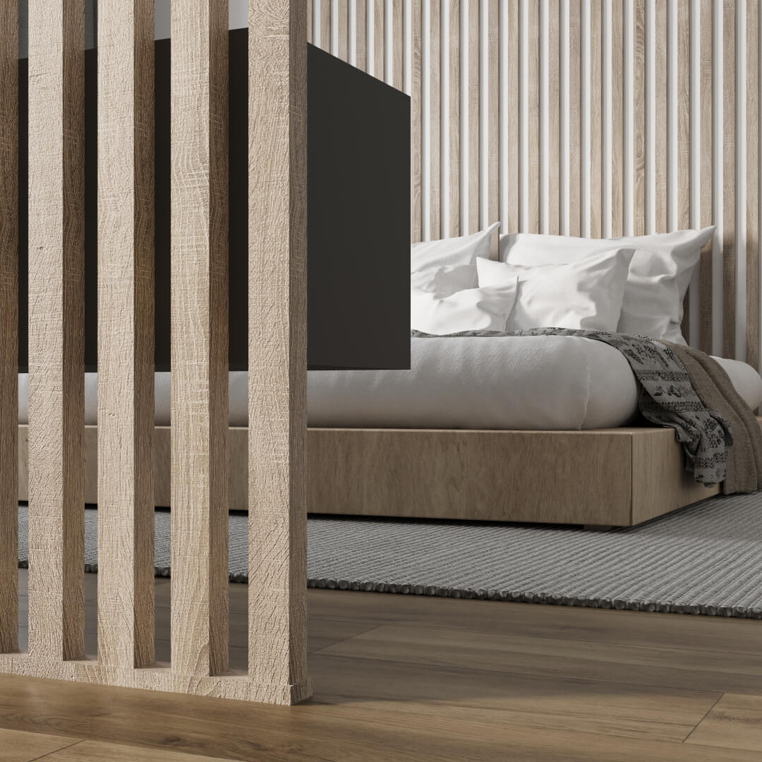 Интерьерная рейка МДФ STELLA Бриона Дуб Винтаж 16*40*2700 (уп.8 шт.) Standart STSR-803 - Вид №7