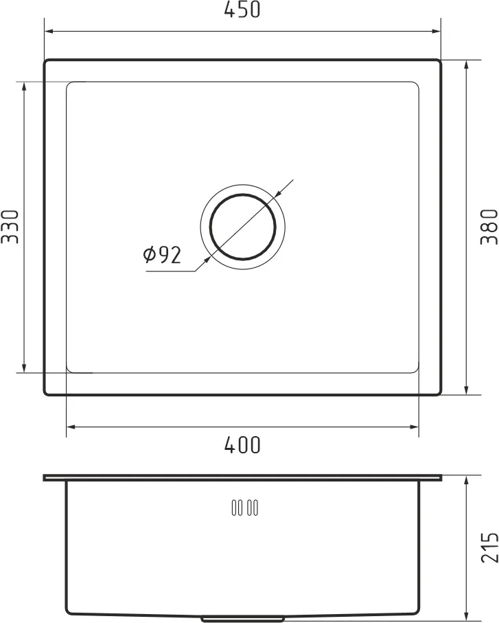 Кухонная мойка Нержавеющая сталь METAL S609 GranFest 4538-S609 - Вид №1