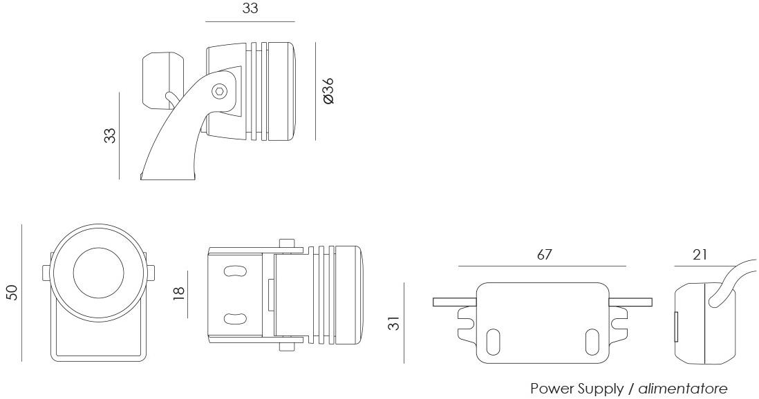 NEXO LUCE Регулируемый светодиодный проектор для улицы Projector nexo luce 2236 - Вид №2