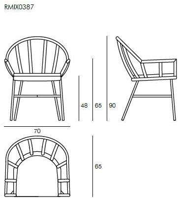 Il Giardino di Legno Садовое кресло из ротанга с подлокотниками Remix Rmix0387 - Вид №2