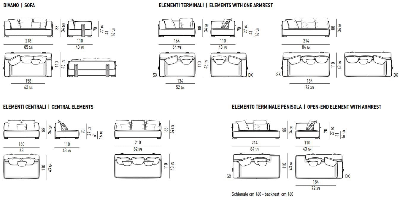 Открытый диван Minotti ARCH-00098987 - Вид №5