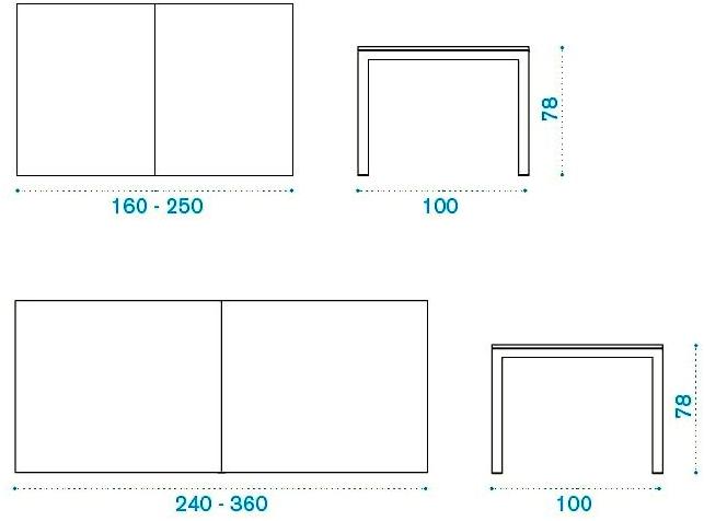 Ethimo Выдвижной прямоугольный садовый стол из металла Flat Fttrm14_t - Вид №4