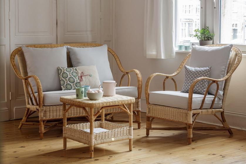 Kok Maison Квадратный журнальный столик из ротанга Grand père 798/2 - Вид №1