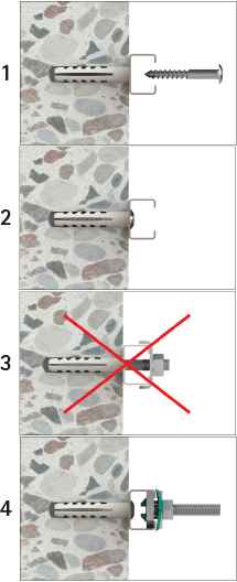 61843640 Монтажный элемент BIS RapidRail® Шуруп TX30 для крепления профиля BIS RapidRail® к стене или потолку WALRAVEN  - Вид №2