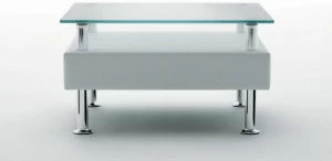 Ares Line Прямоугольный журнальный столик из дерева и стекла Naxos