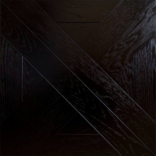 Модульный паркет Marco Ferutti Linea Linea Неро Черный Дуб с брашью (Текстурированная) 405х405 мм 2600600033 - Вид №7