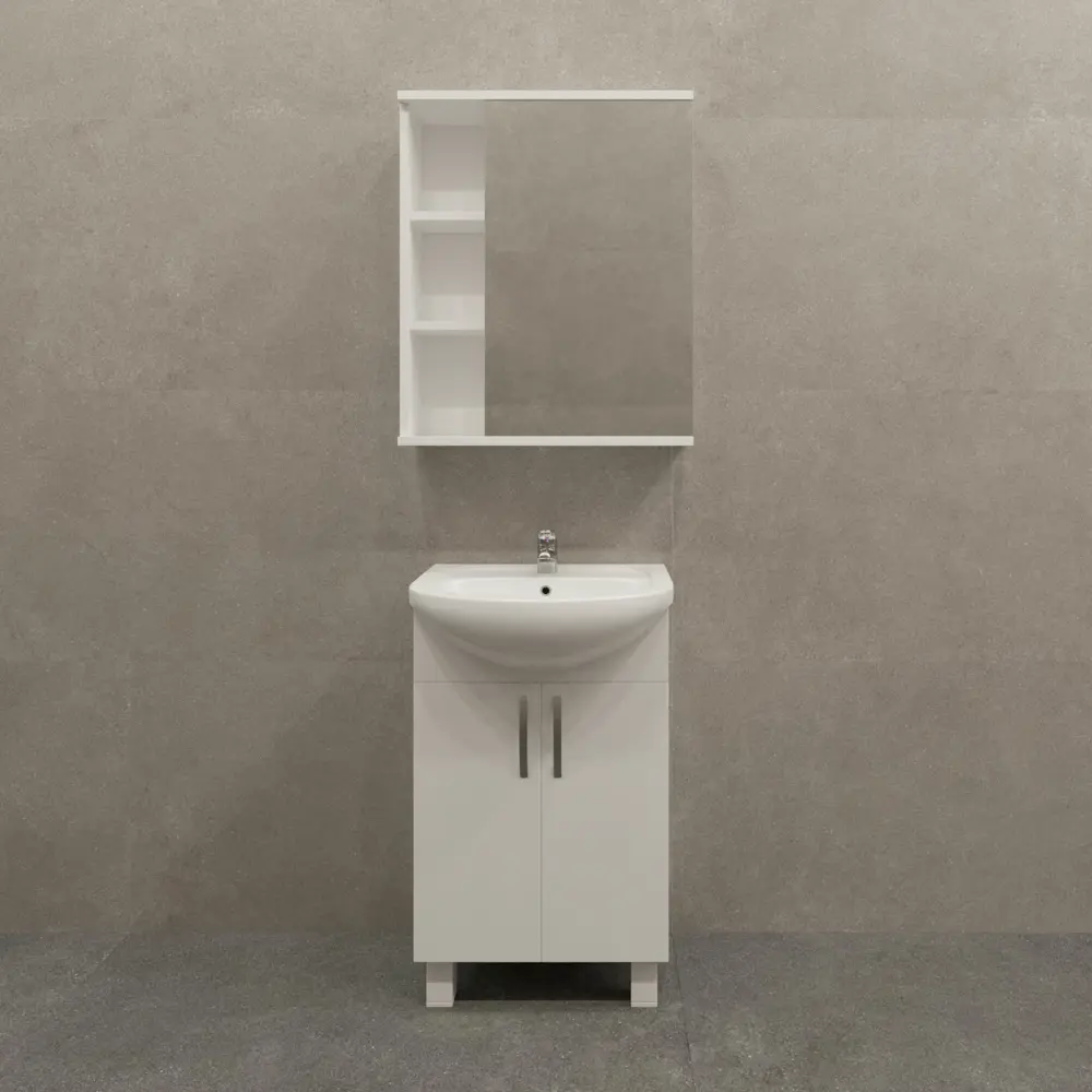 Тумба под накладную раковину T-50 48.5x78 раковина Универсал Рома шкаф с зеркалом Лц цвет корпуса белый 89451507 STLM-2080300 Santreyd 