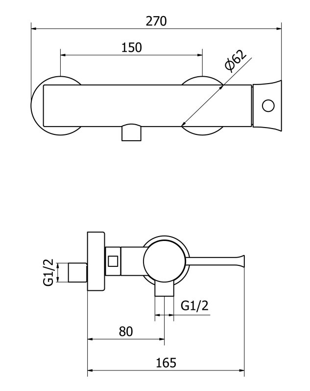 Смеситель для душа Cezares POSITANO-DM-01  - Вид №1