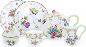 10671471 Herend Сервиз чайный Тет-а-Тет Herend Вечность на 2 персоны 9 предметов Фарфор