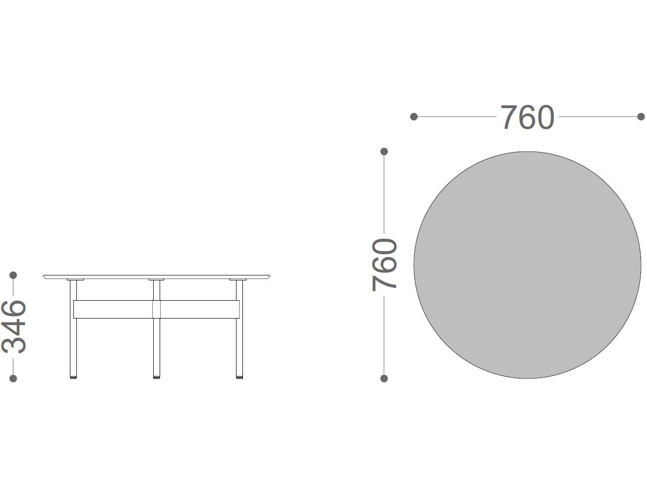 Круглый низкий журнальный столик VAGHI Tilos ARCH-00113018 - Вид №2