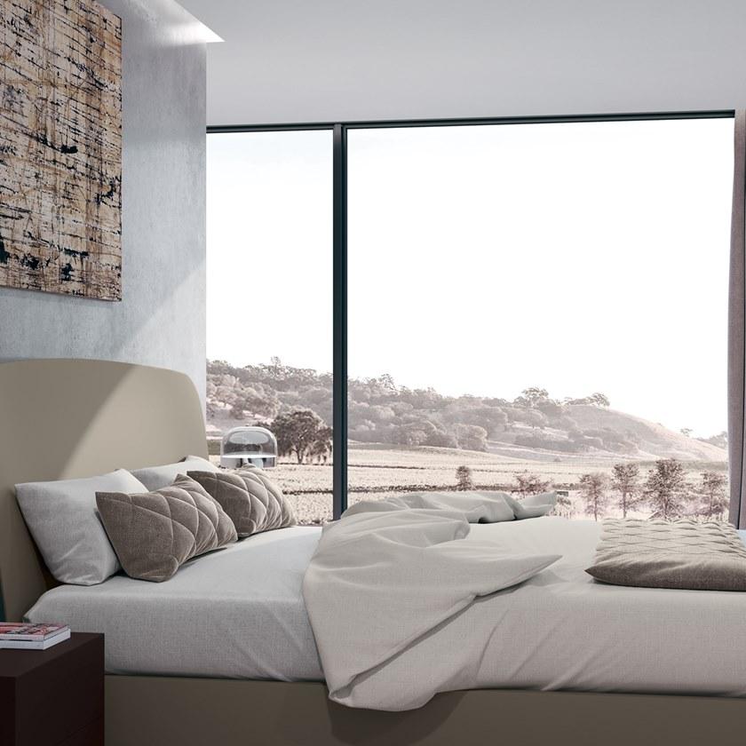 Febal Casa Кровать из лакированной фанеры с высоким изголовьем sun-id-1461007 - Вид №1