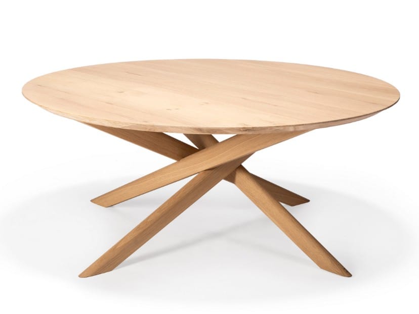Круглый журнальный столик из дуба Ethnicraft Mikado ARCH-00063420