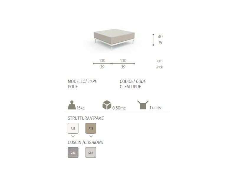 Ткань пуф Talenti CleoSoft-alu ARCH-00104669 - Вид №1