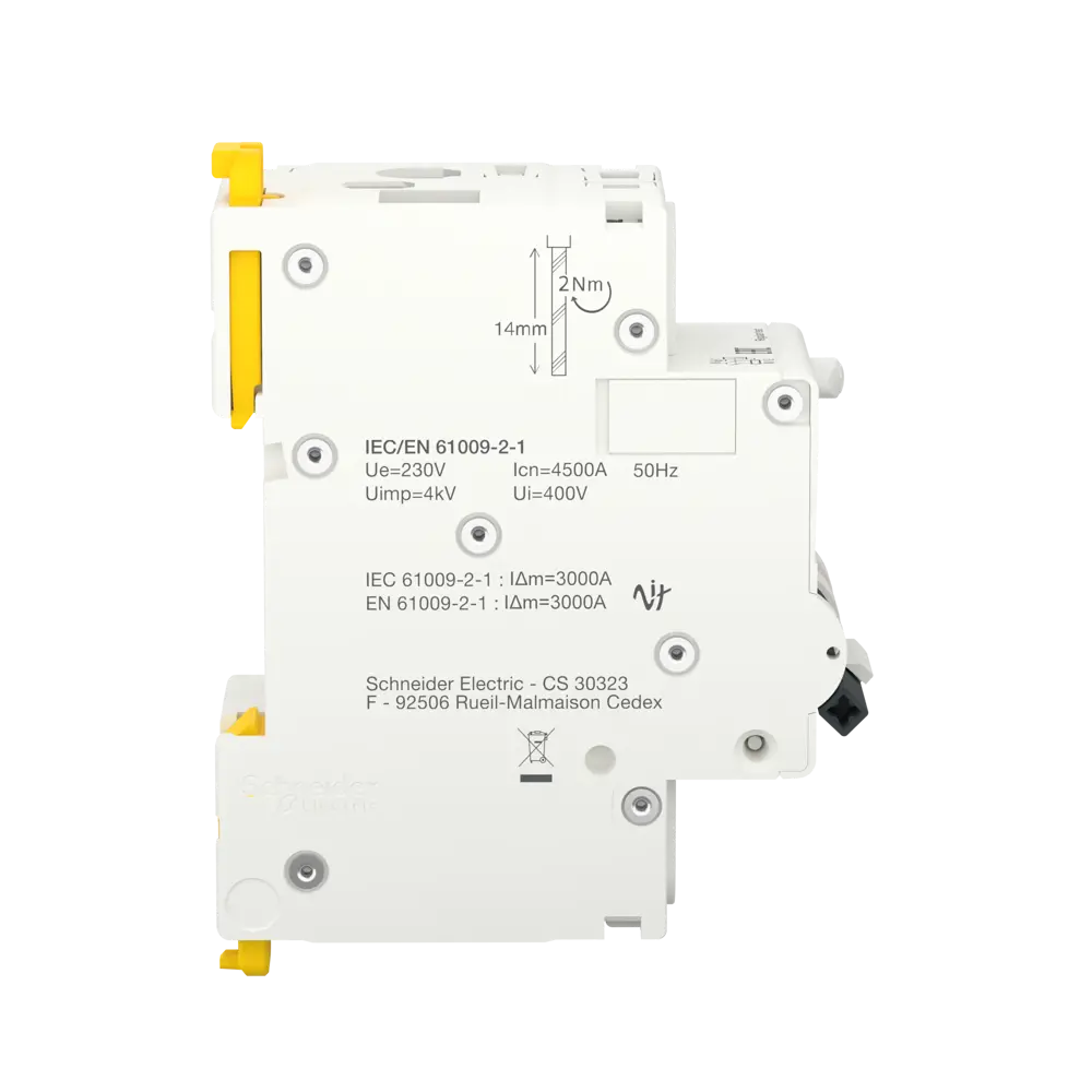 Дифференциальный автомат Systeme Electric Acti9 1P N C40 A 30 мА 4.5 кА AC A9DZ1640 82850922 STLM-2144945  - Вид №3