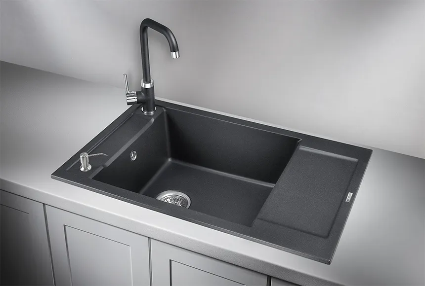 7806, ЧЁРНЫЙ, кухонная мойка, кварц GRANULA 7806-ST181