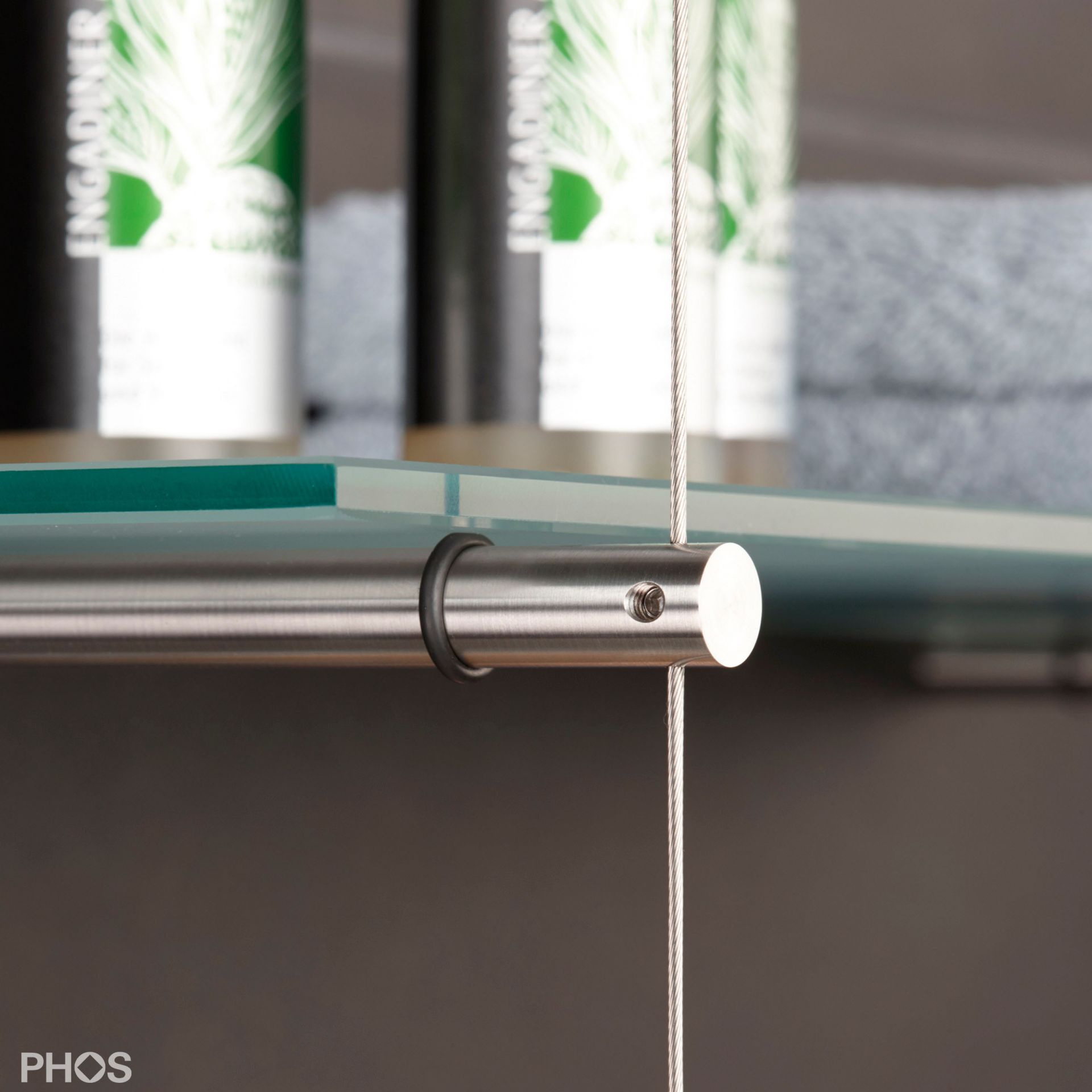 RST260-3-B Полка для ванной комнаты с 3 стеклянными полками PHOS  - Вид №3