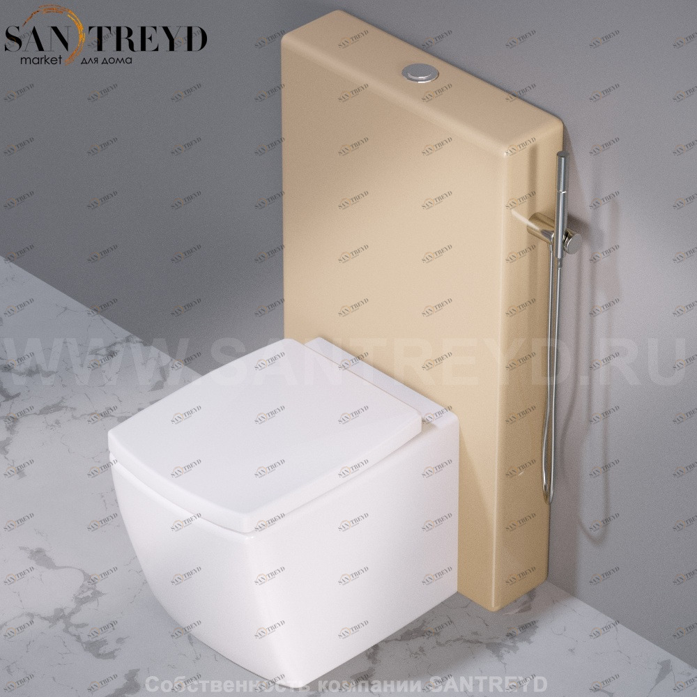 C304110 Компакт унитаз с бачком Бежевый A. e T. Italia WALL Италия AeT ITALIA