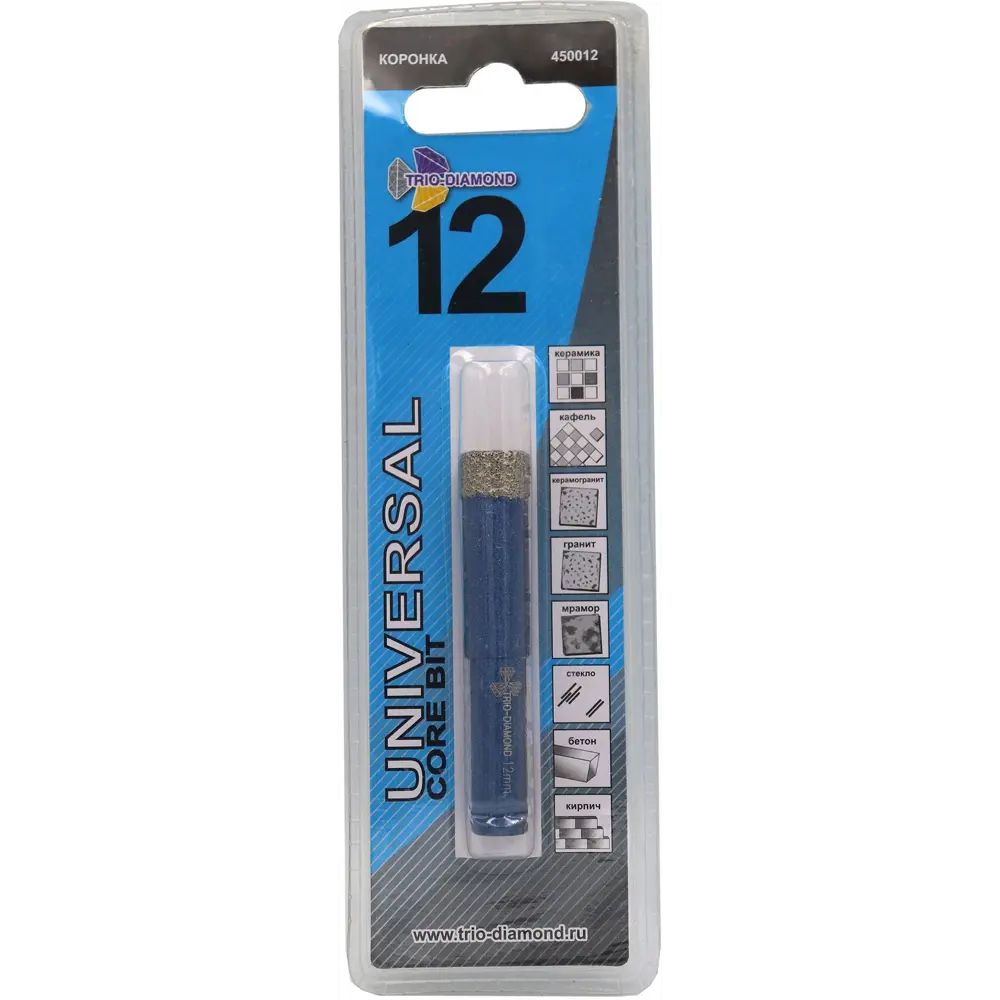 Коронка универсальная Trio-Diamond 12 мм для бетона и кирпича 88893512 STLM-1477966 - Вид №1