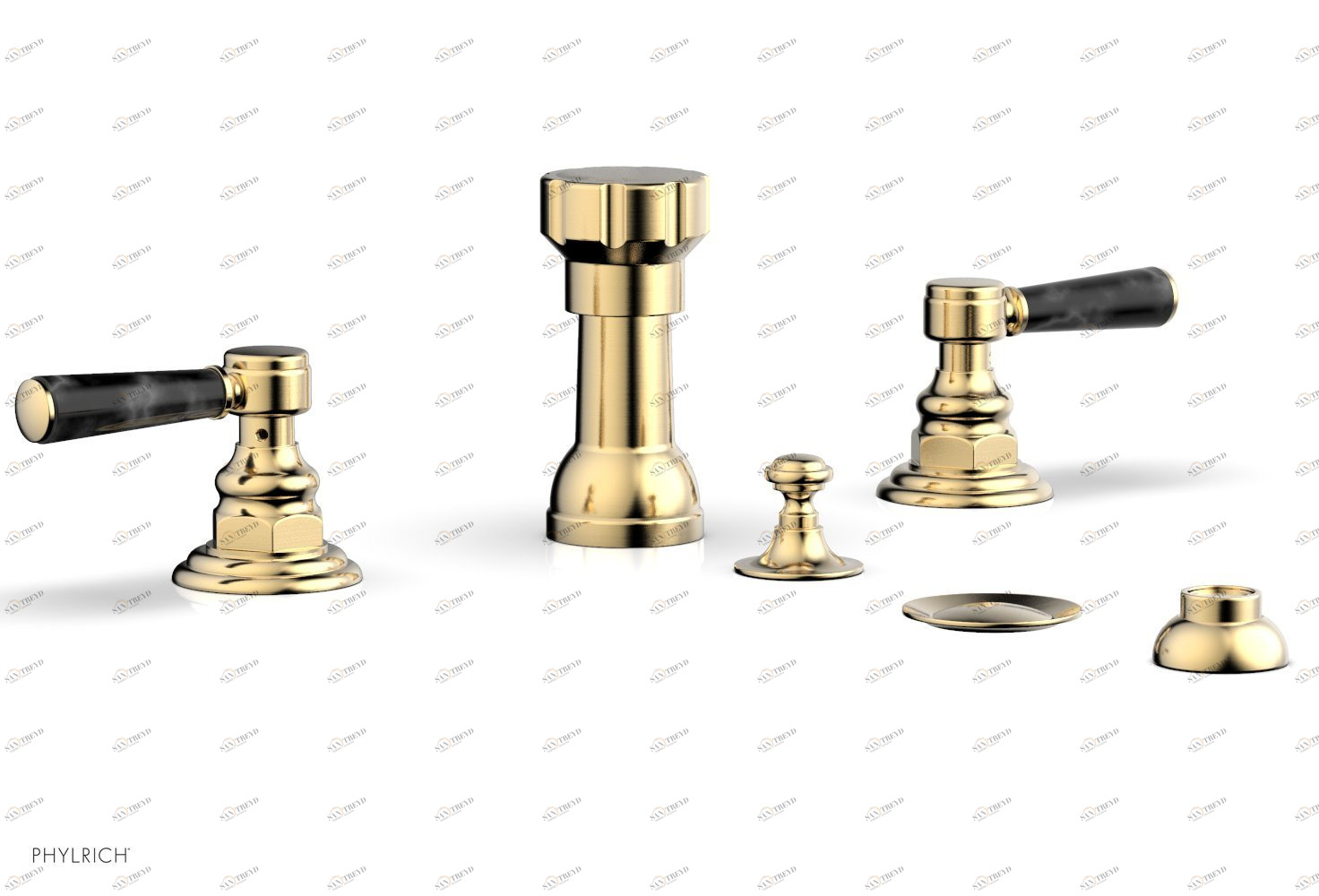 Смеситель для биде HENRI Phylrich  161-62-026X030 Satin Brass 