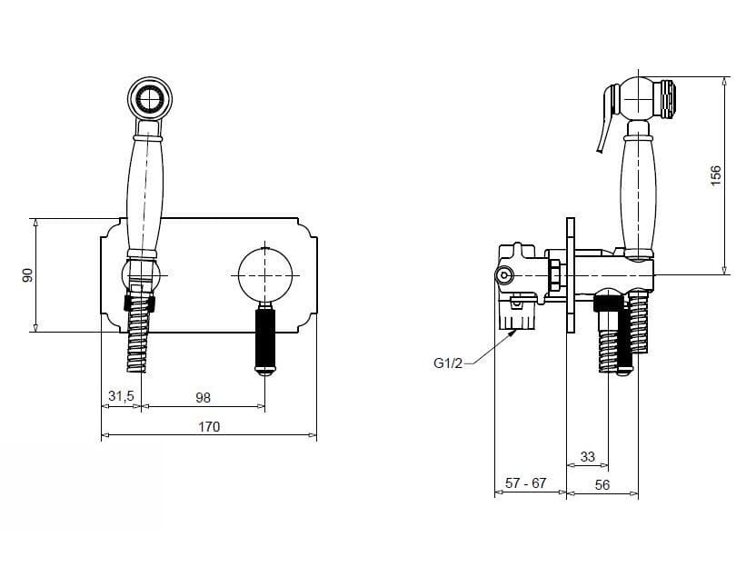 Хромированный латунный гидроскоп с смесителем Bugnatese Athena ARCH-00117265 - Вид №2