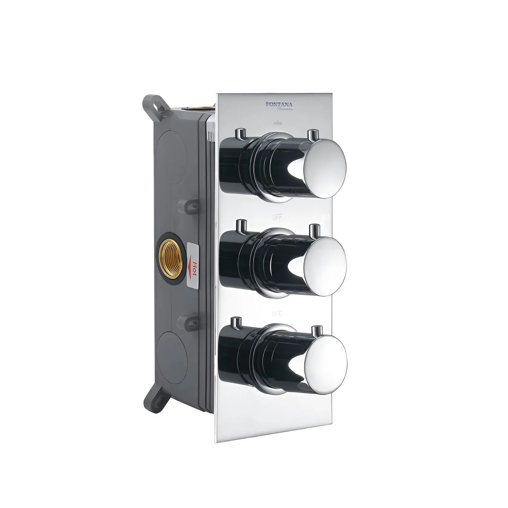 Смеситель для душа с 3 отверстиями и пластиной Fontana Showers GOUSSAINVILLE ARCH-00026795