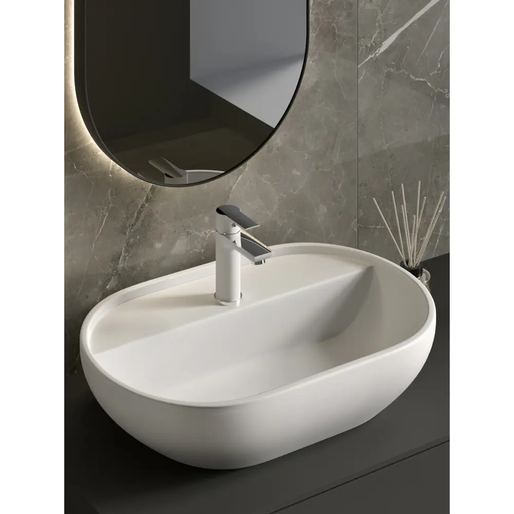 Смеситель ESKO Lucca для раковины — белый матовый с хромом 89358550 STLM-1517663 - Вид №4