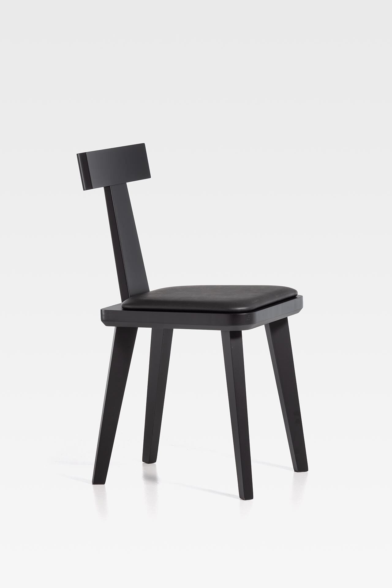 Деревянный стул с мягким сиденьем SIPA T Coffee ARCH-00042585 - Вид №1