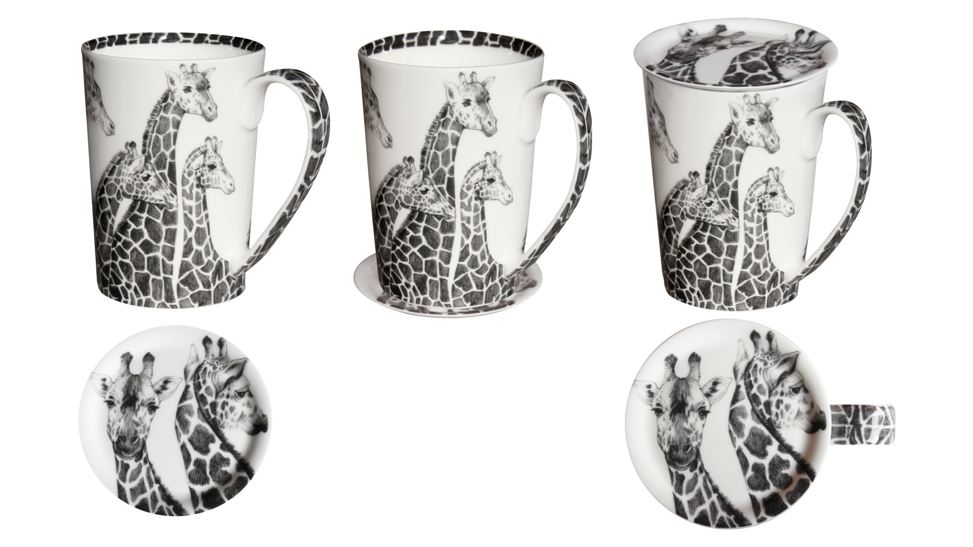 10640809 Taitu Кружка Taitu "Дикий нрав.Жираф" 450мл Фарфор костяной  - Вид №1