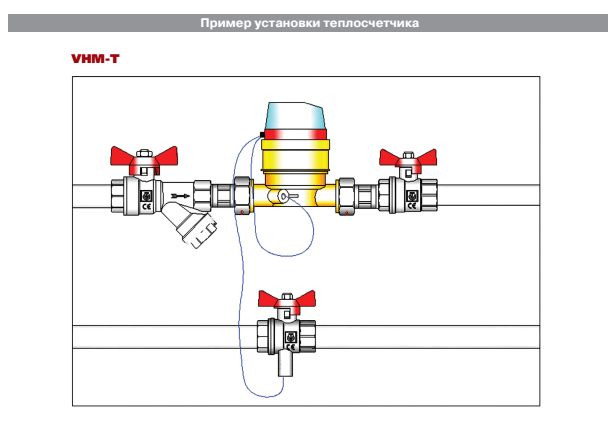 VHM-T-15/1,5/С-П Теплосчетчик квартирный с тахометрическим расходомером и выходом RS 485 VHM-T-С 6268 ... 7813 p VALTEC  - Вид №9