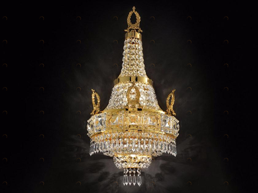 Masiero Настенный светильник из латуни с кристаллами Impero & deco sun-id-1384377