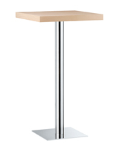XT 479A T Высокая рама стола с нижней крышкой из глянцевой или сатинированной нержавеющей стали. Колонна из глянцевой или сатинированной нержавеющей стали или бука. Et al. XT