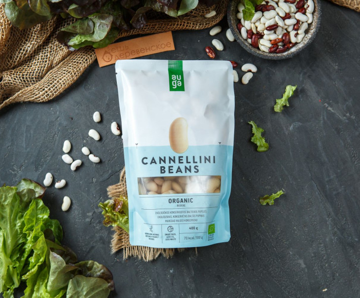 6088 Фасоль белая консервированная в рассоле Вкусляндия 