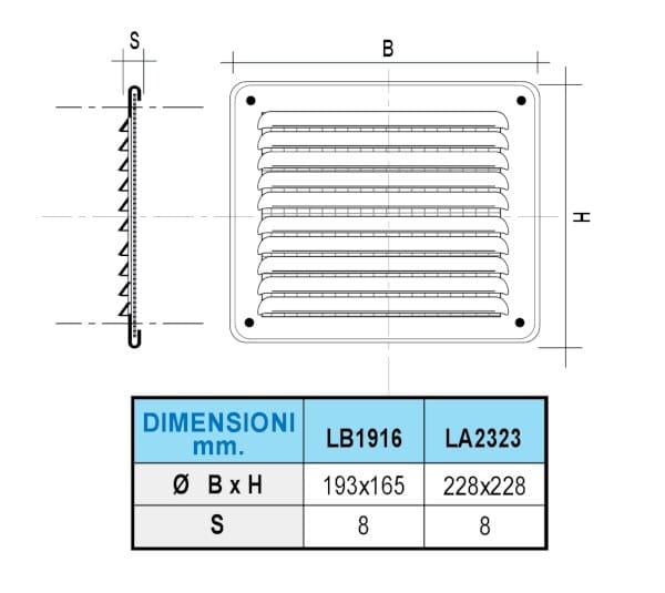 Квадратная и прямоугольная сетка для наложения First Corporation вентиляция ARCH-00022540 - Вид №6