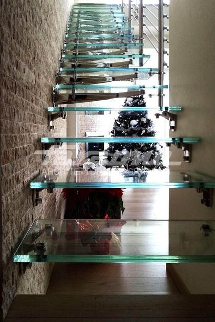 FARAONE Консольная лестница из нержавеющей стали и стекла sun-id-1490682 - Вид №3