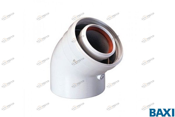 KUG71413351 Коаксиальный отвод полипропиленовый 45°, диам. 110/160 мм, HT (KUG71413351) BAXI 