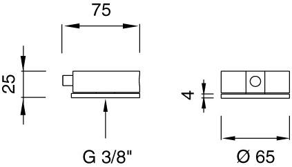 Ceadesign Пульт дистанционного управления сверху из нержавеющей стали Giotto plus Gio 41 - Вид №1