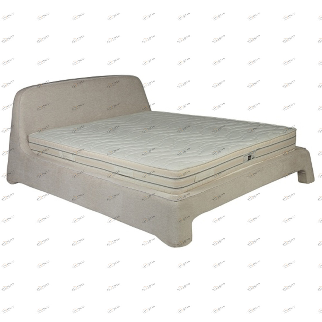 Кровать двуспальная 160х200 бежевая из велюра Nip DORELAN LIFESTYLE 011644 Бежевый