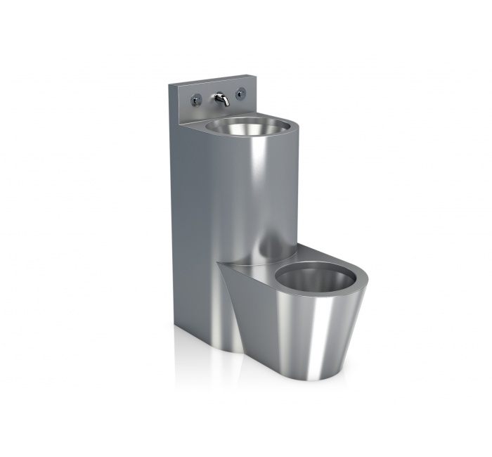 GW08 74 04 01 Genwec Компактная раковина и унитаз на левом этаже (с аксессуарами) 