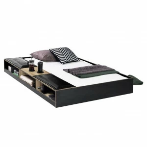 Кровать выдвижная детская с полками 90х190 см черная Black CILEK BLACK 00-3832130 Черный