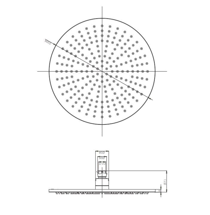 Круглая душевая головка CROSSWATER MPRO ARCH-00003984 - Вид №1