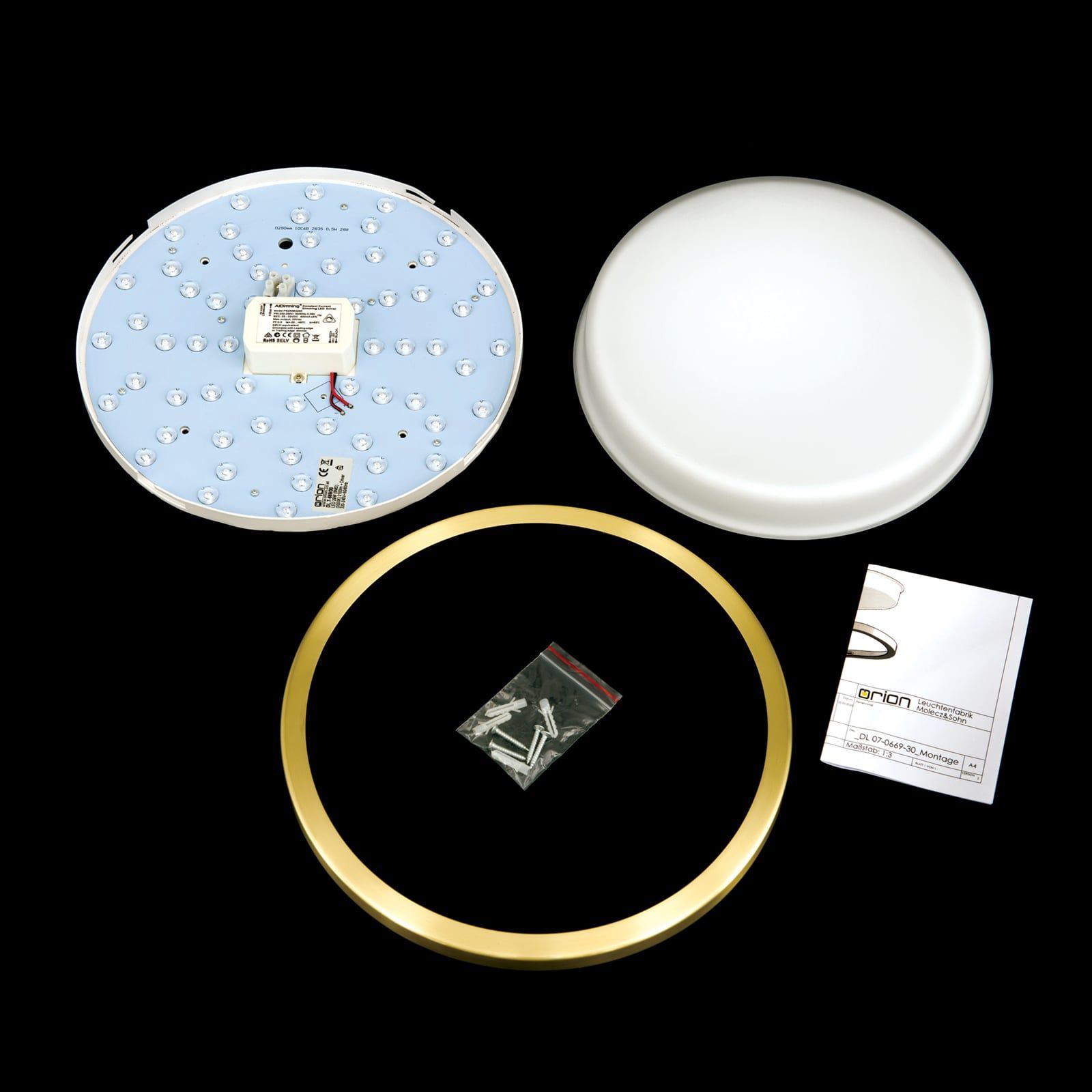 Стеклянный светодиодный потолочный светильник Orion Lerox ARCH-00076009 - Вид №52